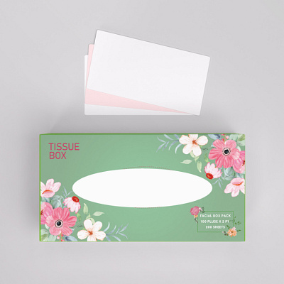 tissue box design flwers graphic design tissue box