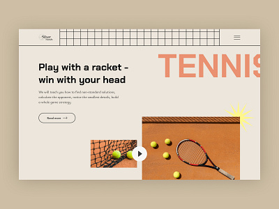 First page For Tennis Classes Concept №3 concept first page homepage sport tennis uxui design webdesign