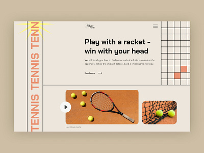 First page For Tennis Classes Concept №4 concept first page homepage sport tennis uxui design webdesign