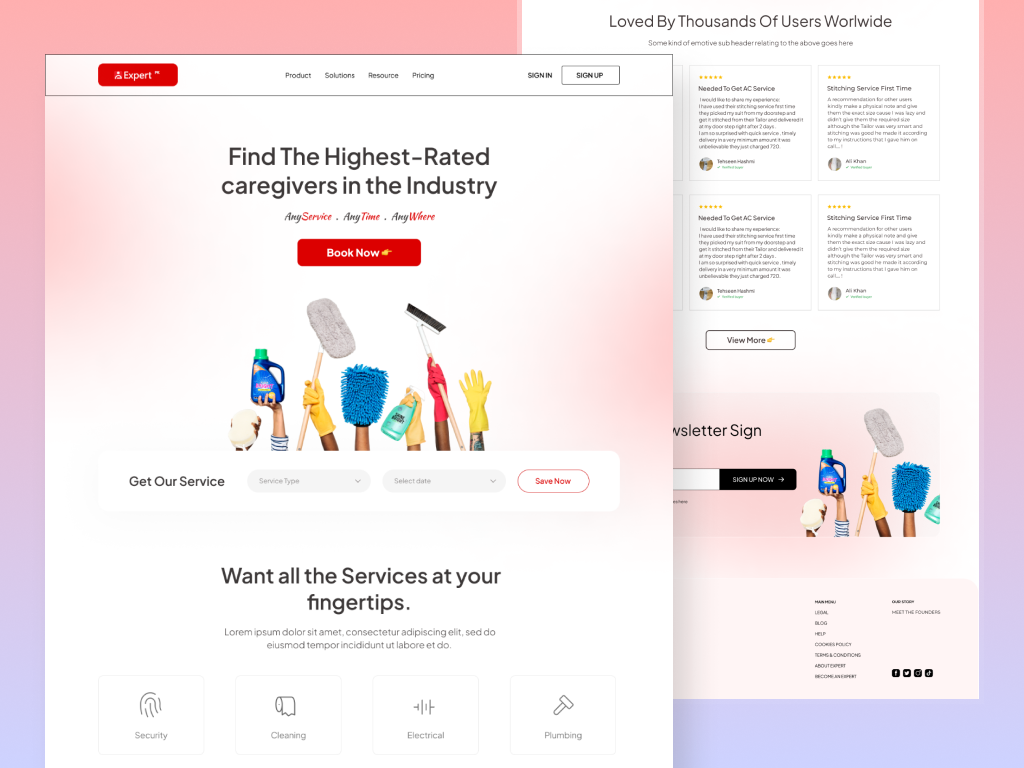 Example of Landing Page 