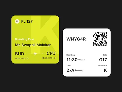 Practical Boarding Pass boarding boarding card boarding pass card experience figma minimal pass practical product design rebound ui ux