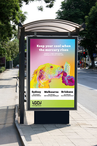 AGDA "Dog days" Seminar Posters advertisement graphic design print ad