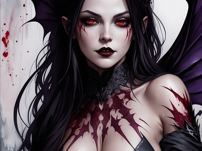 Gothic Vampire art clipart design dracula gothic illustration succubus vampire woman