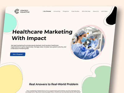 Healthcare Marketing Agency design figma illustration minimal modern new new ui trending ui ui design ux web design website website design website ui website ui design