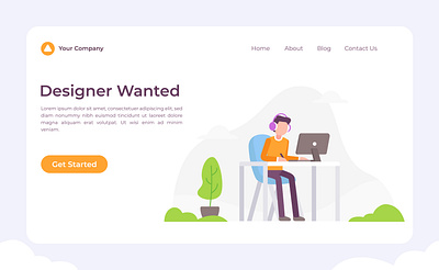Designer Wanted Concept Illustration character concept designer hiring illustration job landing page
