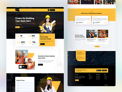 Construction website design and Landing Page 1