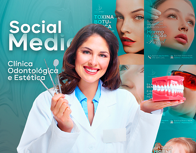 SOCIAL MEDIA | Clínica Odontológica e Estética adobephotoshop design illustration marketing marketingdigital mediasocial post projeto redessociais ui