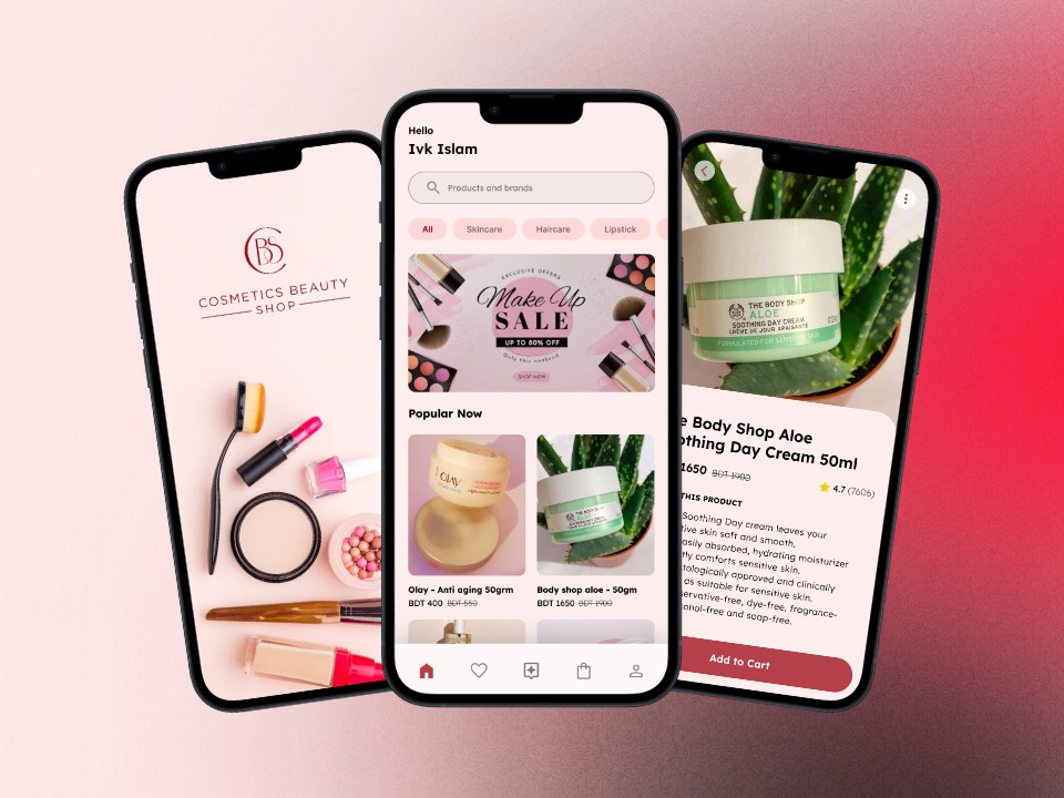 Cosmetics eShop app by Israt Jahan on Dribbble