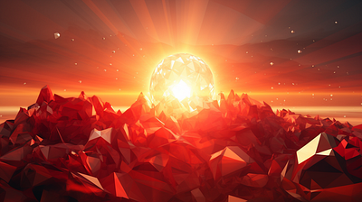 Sun in Texas by Ahmar Mansoor art beautiful color colorful design hot illustration low poly sun texas