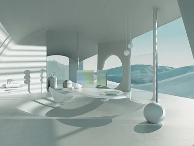 3D Frosted Glass Concept 3d c4d cgi frosted glass rendering