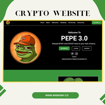 CRYPTO LANDING PAGE DESIGN banner design branding cryptolandingpage design graphic design landingpage motion graphics websitedesign