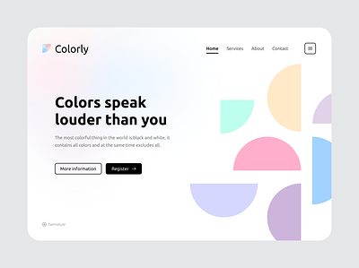 Colorly branding design landing page ui ux