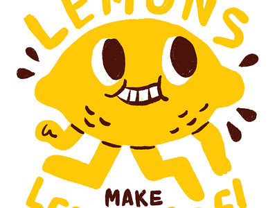 When life gives you lemons, make lemonade. character clock design graphic design illustration lemon lemonade poster running vector