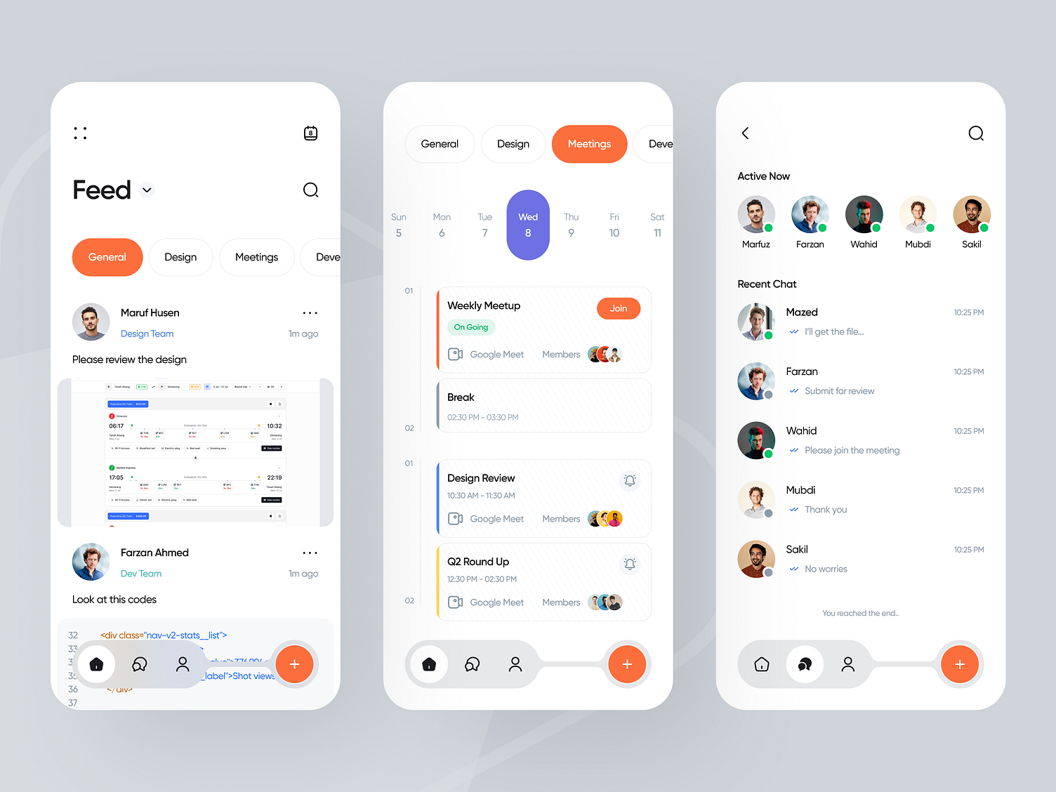 Team management app ui by Raju Husen for Piqo Studio on Dribbble