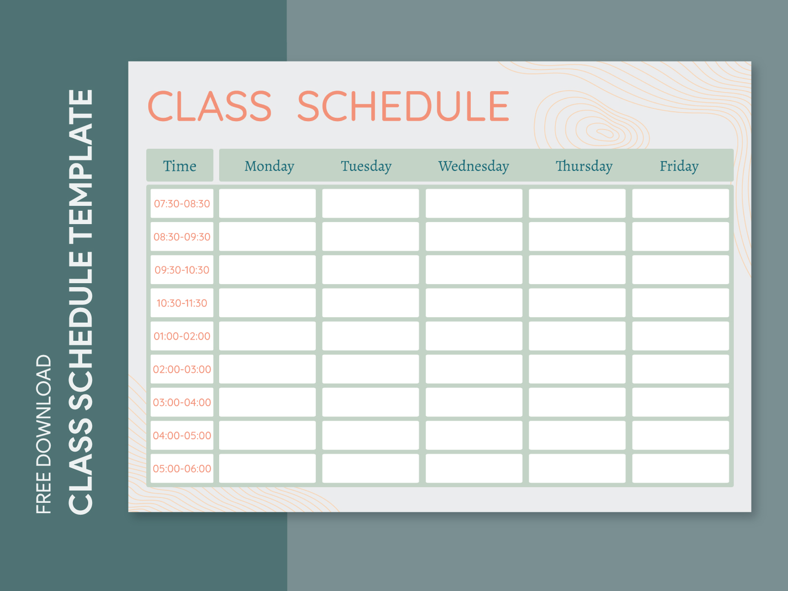 FREE 6 Sample Class Schedules in PDF  MS Word  Excel