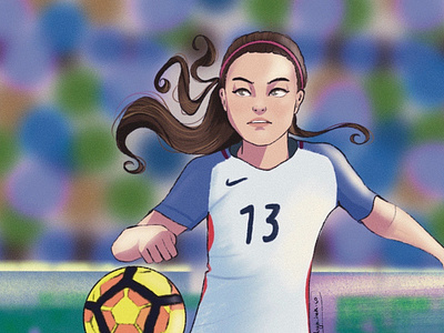 Alex Morgan Fan Art alex morgan art character character design digital digital illustration fan art football gift illustration soccer womens soccer