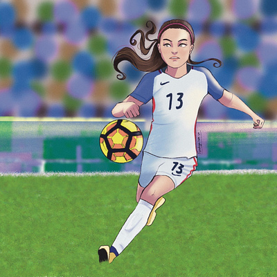 Alex Morgan Fan Art alex morgan art character character design digital digital illustration fan art football gift illustration soccer womens soccer