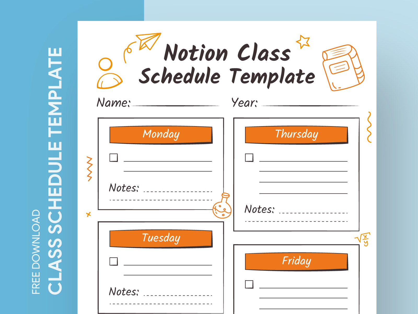 Notion Class Schedule Free Google Docs Template By Free Google Docs ...