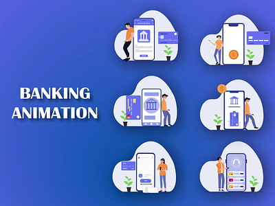 Banking Animation Pack 2d animation account after effect animation bank banking crypto design finance financialfreedom financialservices illustration investing investment marketing money money tranfer motion graphics success suraiya yasmin mili