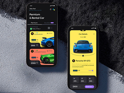 Rental Car App app app design branding creativity design figma graphic design illustration rental car ui ux