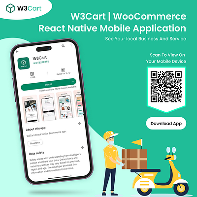W3Cart | WooCommerce React Native Mobile Application app creative design ecommerce mobile app mobile application product design react native react redux template ui uiux web design website woocommerce