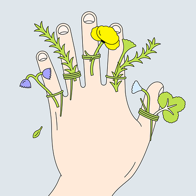 I'm a flower adobe illustrator anastasia sorokoumova flowers illustration plants vector illustration