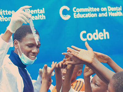 Campaign Design for Codeh ads blue campaign logo obatom oral health