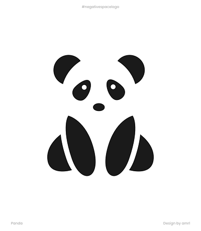 Panda Logo branding logo design logocombination logodesign logogram logotype negative space negativespace negativespacelogo panda panda design