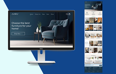Furniture Website Landing Page branding illustration logo ui ux