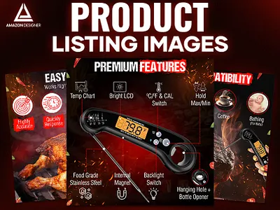 Amazon Listing || Digital Meat Thermometer a content adobe illustrator adobe photoshop amazon amazon a amazon ebc amazon listing amazon listing images ebc enhanced brand content graphic design listing listing design listing images