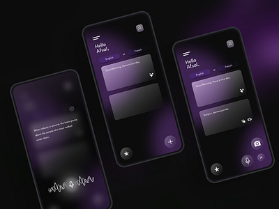 AI Realtime Language Translation App : Breaking Language Barrier animation app branding design ui