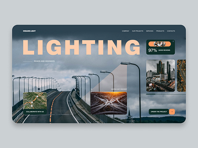 Road Lighting Company | Home page branding design figma home page landing page lighting minimal ui web website