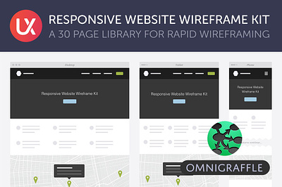 Responsive Website Wireframe Kit mockups responsive ux ux kits web design website design wireframe wireframes