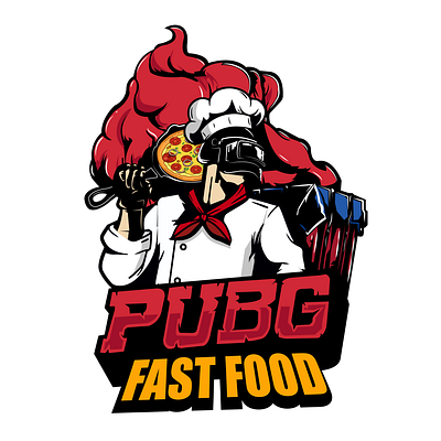 PUBG Fast Food branding design graphic design illustration logo vector