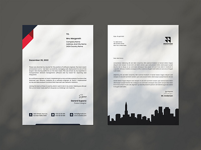 Letterhead Design corporate corporate letterhead cover letter cover letter design creative cover letter creative design cv design graphic design letterhead letterhead design minimalist latterhead resume