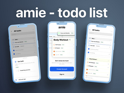 amie - to do list design ui