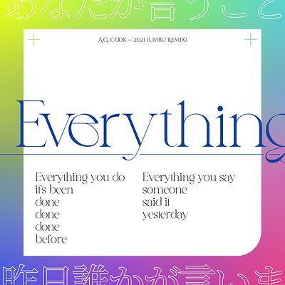 Everything you do colors fonts graphic design typography vector