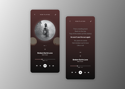 DailyUI #009 - Music Player dailyui music music player ui ux