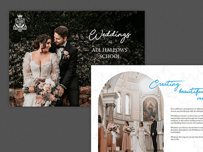 Weddings Brochure advertisement booklet branding brochure design design digital design document design graphic design marketing print design venue hire wedding wedding branding weddings