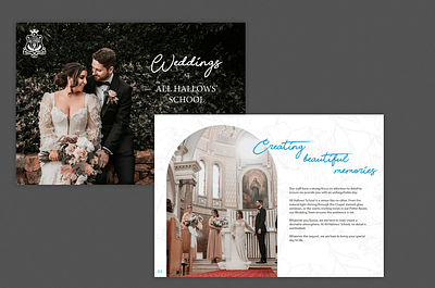 Weddings Brochure advertisement booklet branding brochure design design digital design document design graphic design marketing print design venue hire wedding wedding branding weddings
