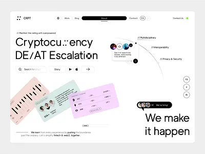 Crypto Landing Page blockchaing crypto crypto website defi design dex exchange finance homepage landing page minimal product design saas startup ui ux web web 3 website web 3.0 web design web3