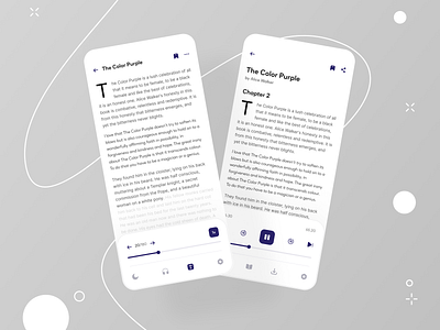 E-Book Mobile App - UX/UI android app app design application audio audiobooks book book app books ios listening mobile mobile app read reader reader app