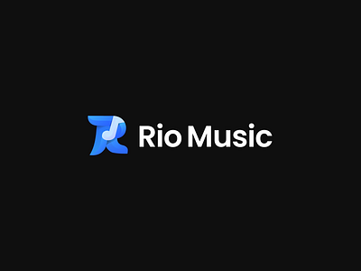 Rio Music Logo Design | App Icon Logo app brand brand identity branding design graphic design icon illustration lettermark logo logo maker logofolio logomark mdern music music app rio tech vector web