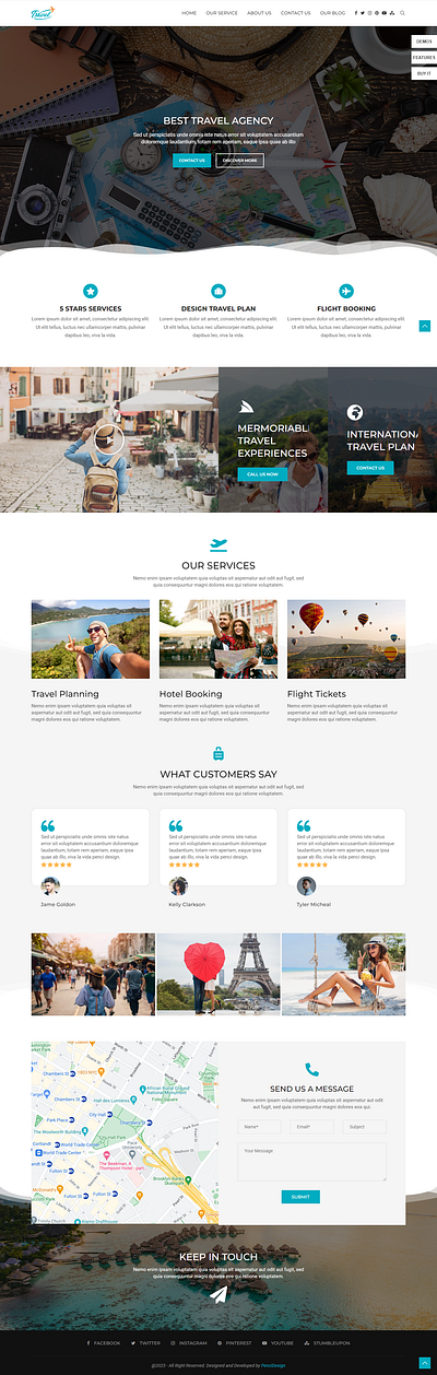 Travel agency website and guide agency type agency website blog website design elementor pro ememe travel website web design wordpress wordpress website