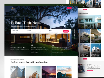 LuxEstate - Property Market Landing Page agency apartment app architecture building hero image home landing page properties property real estate realestate residence ui ux web web design website