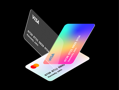 Floating virtual Credit/Debit card blockchain branding design graphic design illustration ui ux web3