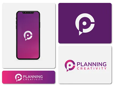 Logo Design, Letter P+C brand identity branding creative custom logo icon letter logo logo logo design logo designer logotype mark minimalist logo modern logo saas sign
