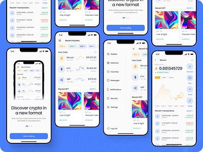Crypto App Design UI app branding design e commerce graphic design illustration ui