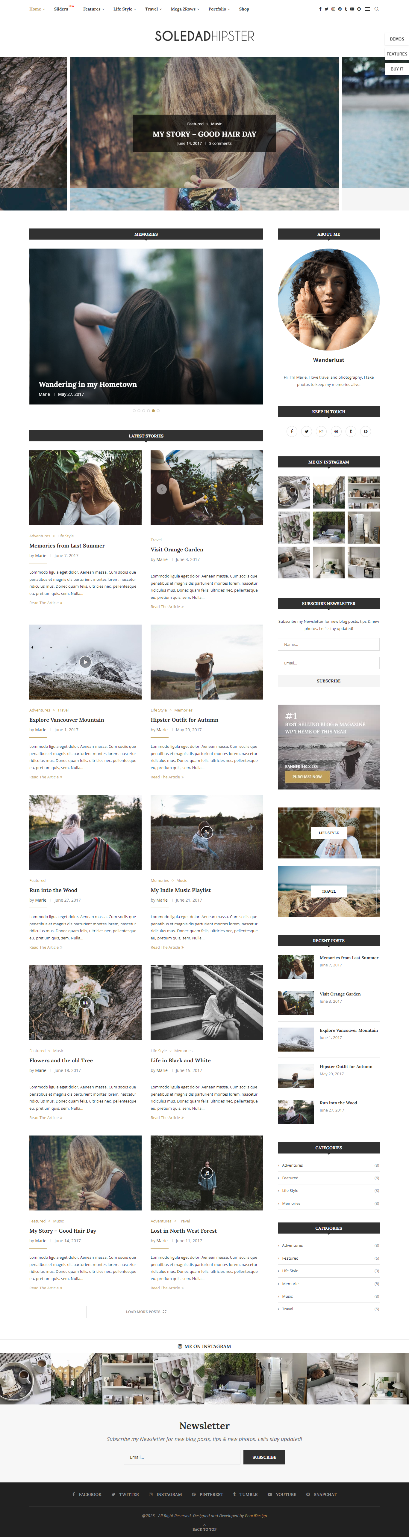 Style and Personal Blog Website Design blog design blog website design elementor pro illustration ui webdesign website design wordpress wordpress website