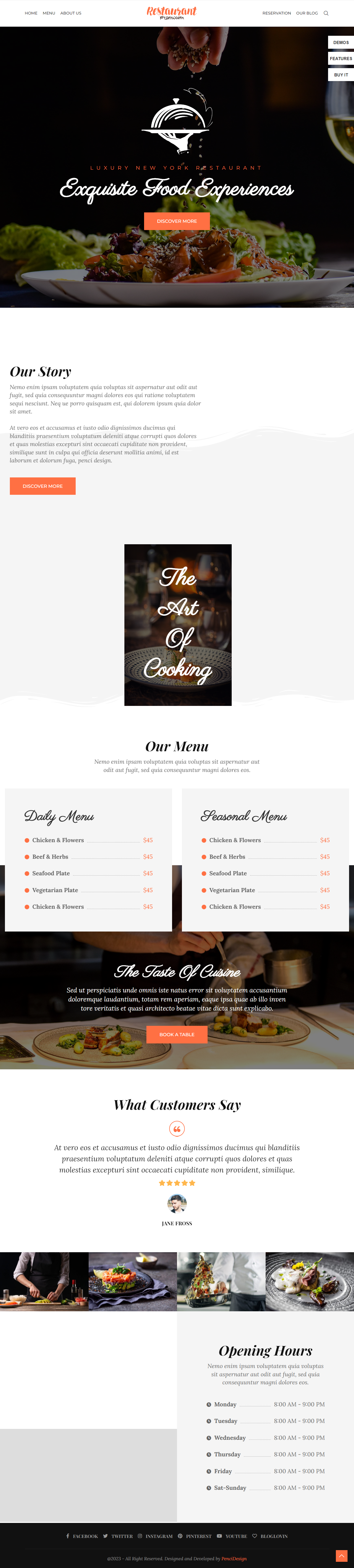 Restuarant Website Design using Elementor Pro blog design blog website design elementor pro illustration restuarant restuarant website ui webdesign website design wordpress wordpress website